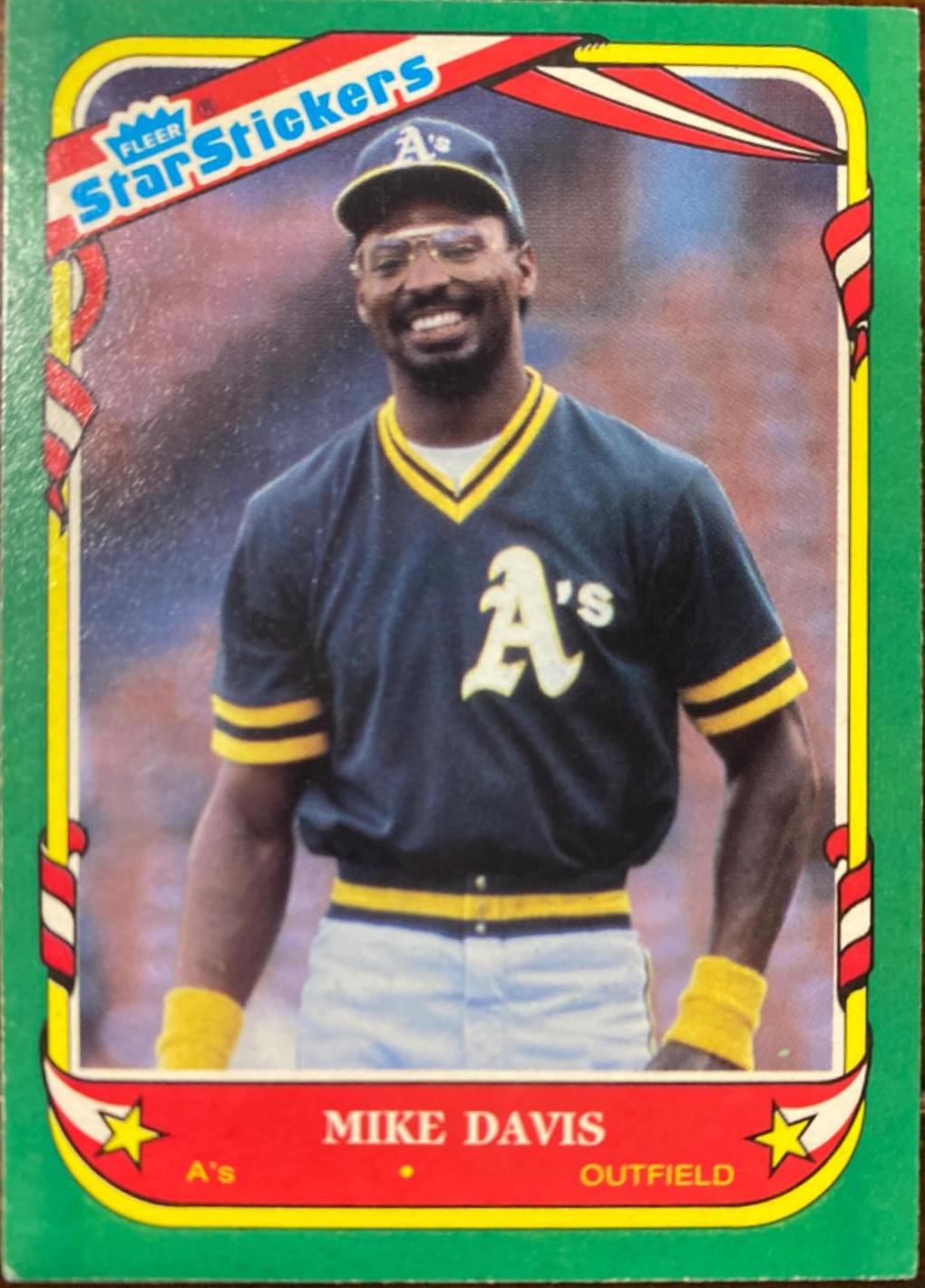 Mike Davis #32 Baseball Cards 1987 Fleer Star Stickers