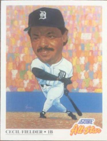 Cecil Fielder #395 Baseball Cards 1991 Score