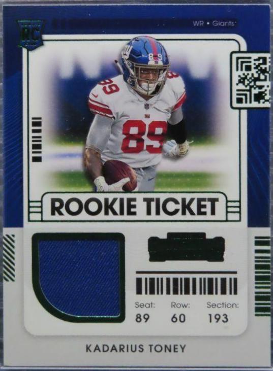 Kadarius Toney #RTS-KTO Football Cards 2021 Panini Contenders Rookie Ticket Swatches