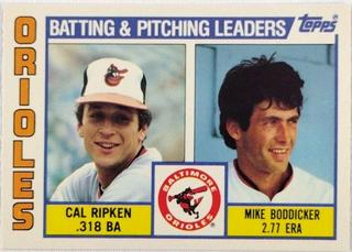 Orioles Leaders Checklist: Cal Ripken / Mike Boddicker