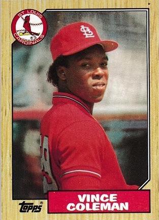 Vince Coleman #590 Baseball Cards 1987 Topps