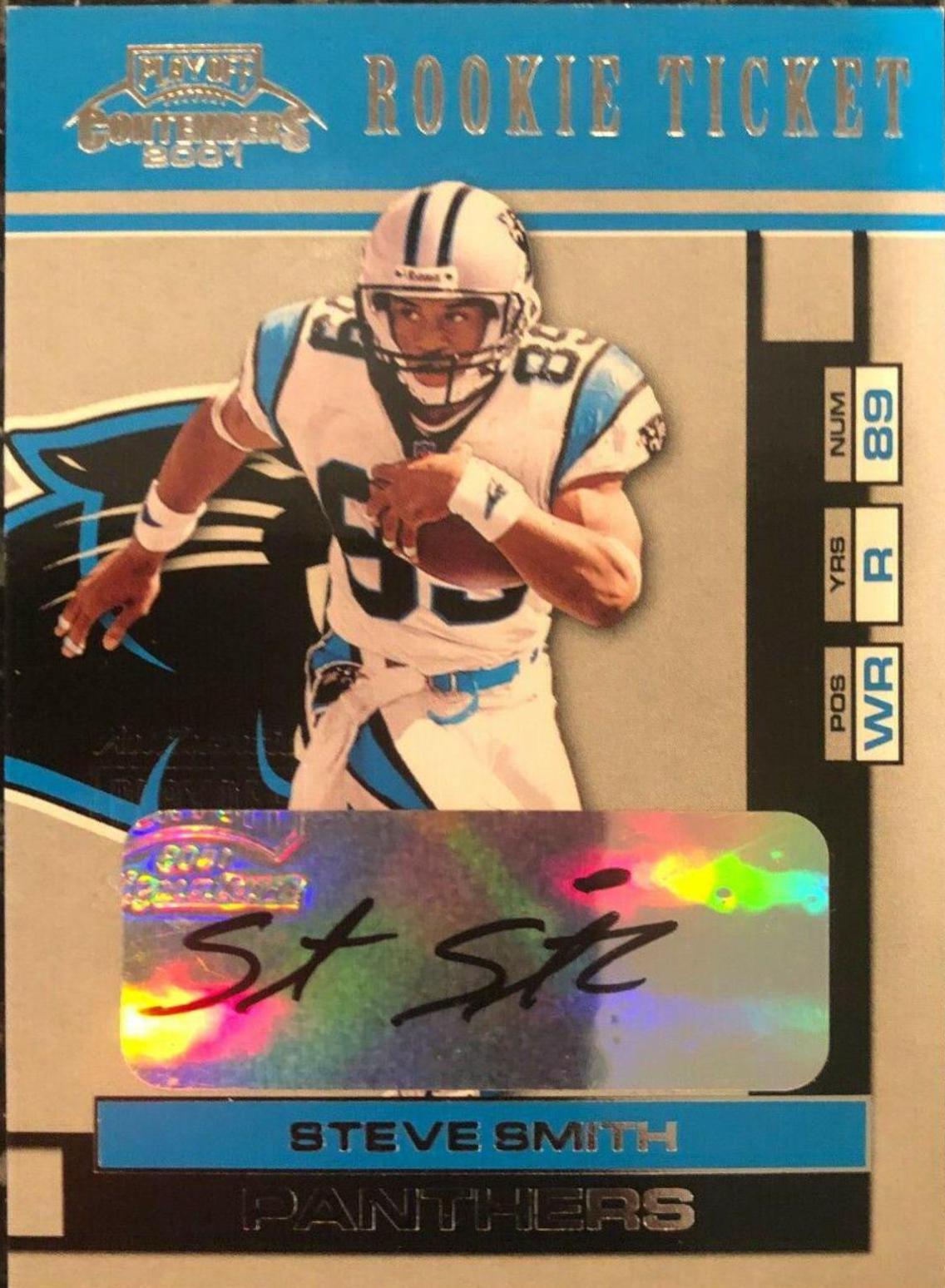 Steve Smith #190 2001 Playoff Contenders Football