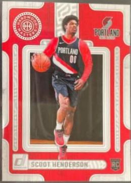Scoot Henderson #5 Basketball Cards 2023 Panini Donruss Hardwood Masters