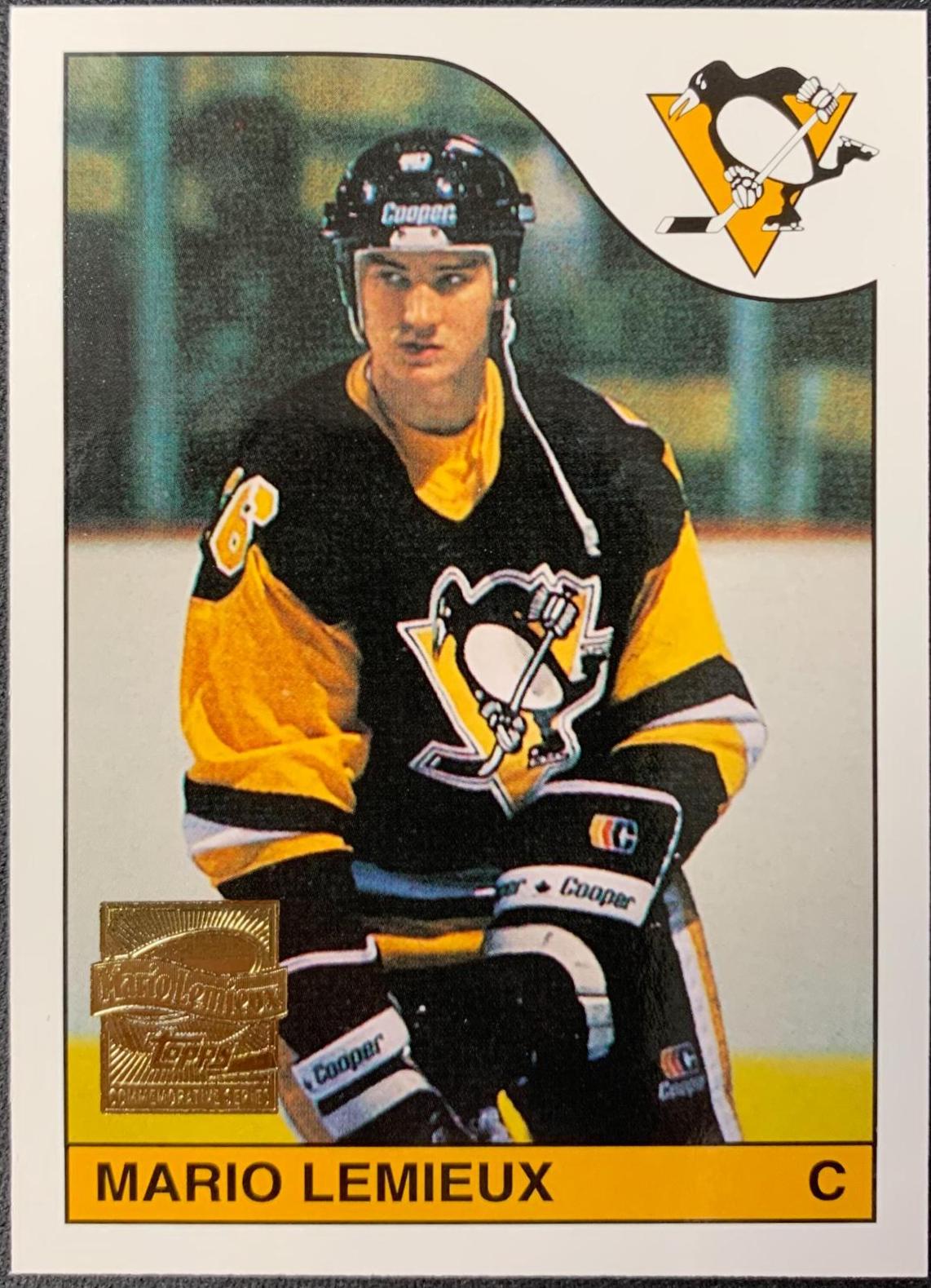 Mario Lemieux #9 Hockey Cards 2000 Topps Lemieux Reprint