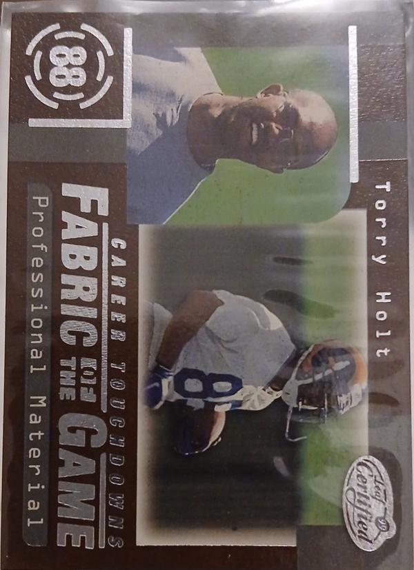 Torry Holt #FG49 1999 Leaf Certified Football Fabric of the Game