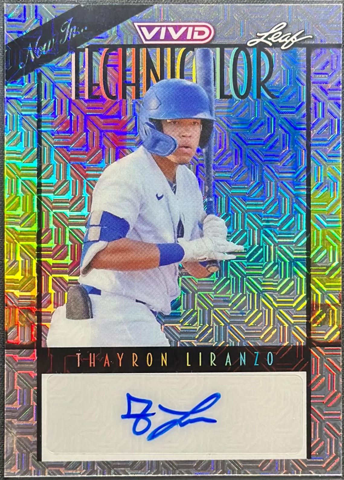 Thayron Liranzo #T-TL1 Baseball Cards 2023 Leaf Vivid Technicolor Autograph