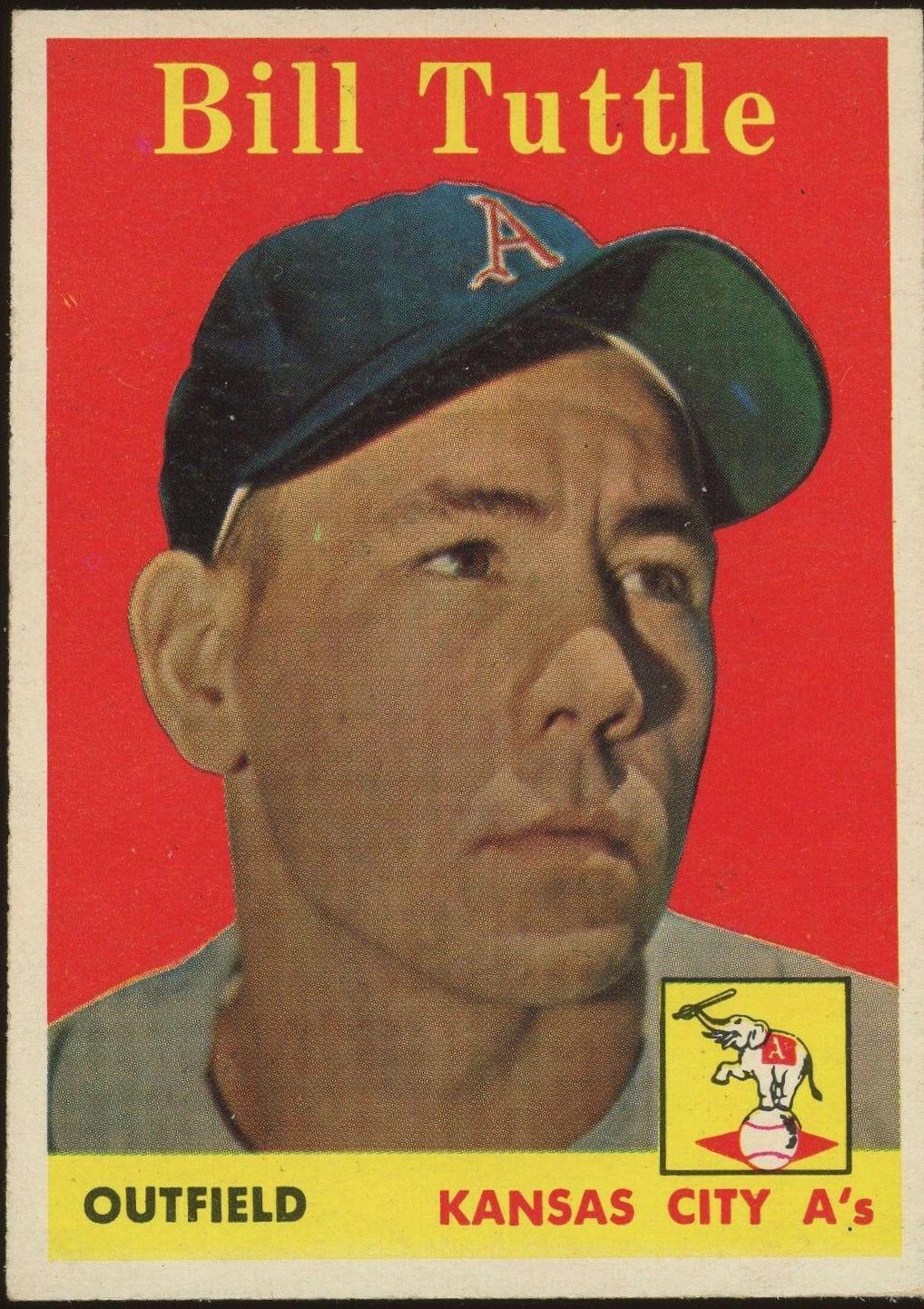 1958 Topps Bill Tuttle [Yellow] #23 card