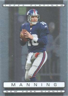 Eli Manning #14 Football Cards 2009 Topps Platinum