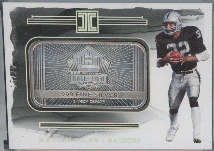 Marcus Allen #1 Football Cards 2023 Panini Impeccable Silver Hall of Fame