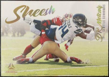 DK Metcalf #SHS-DKM Football Cards 2022 Panini Luminance Sheesh