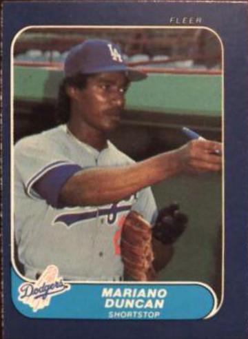 Mariano Duncan #27 Baseball Cards 1986 Fleer Mini