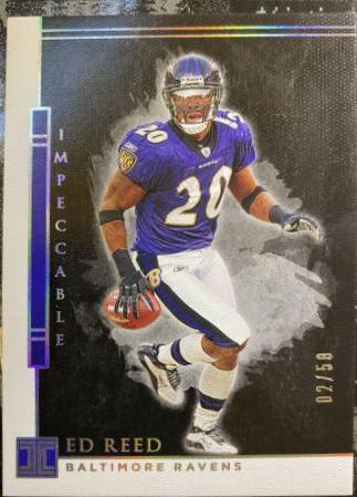 Ed Reed #10 Football Cards 2020 Panini Impeccable
