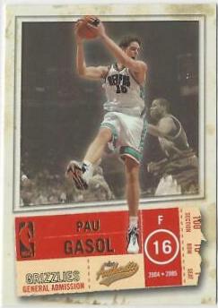 Pau Gasol #40 Basketball Cards 2004 Fleer Authentix