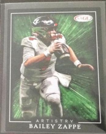 Bailey zappe #32 Football Cards 2022 Sage Artistry