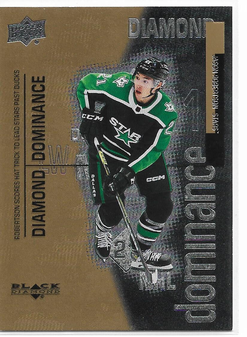 Jason Robertson #DD-16 Hockey Cards 2022 Upper Deck Black Diamond Dominance
