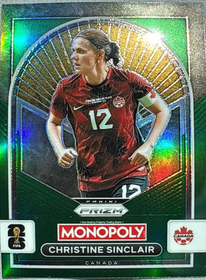 Christine Sinclair [Green] #100 Prices | 2026 Panini Prizm Monopoly ...