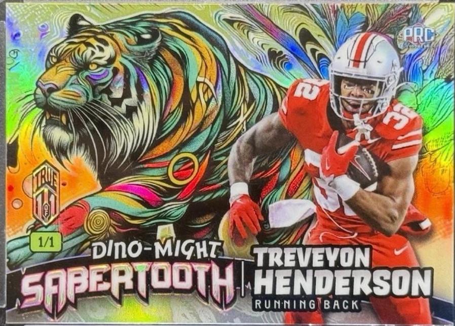 Treveyon Henderson #PHST-TA 2024 Wild Card Alumination Dino Might Pre Historic Football