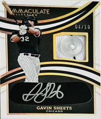 Gavin Sheets [Patch Autograph Button] #105 Baseball Cards 2022 Panini Immaculate Prices
