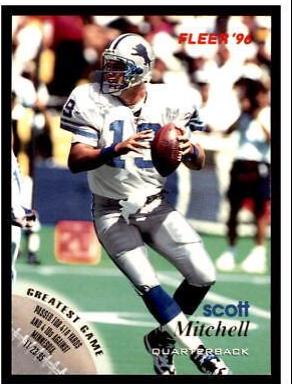 Scott Mitchell #43 Football Cards 1996 Fleer