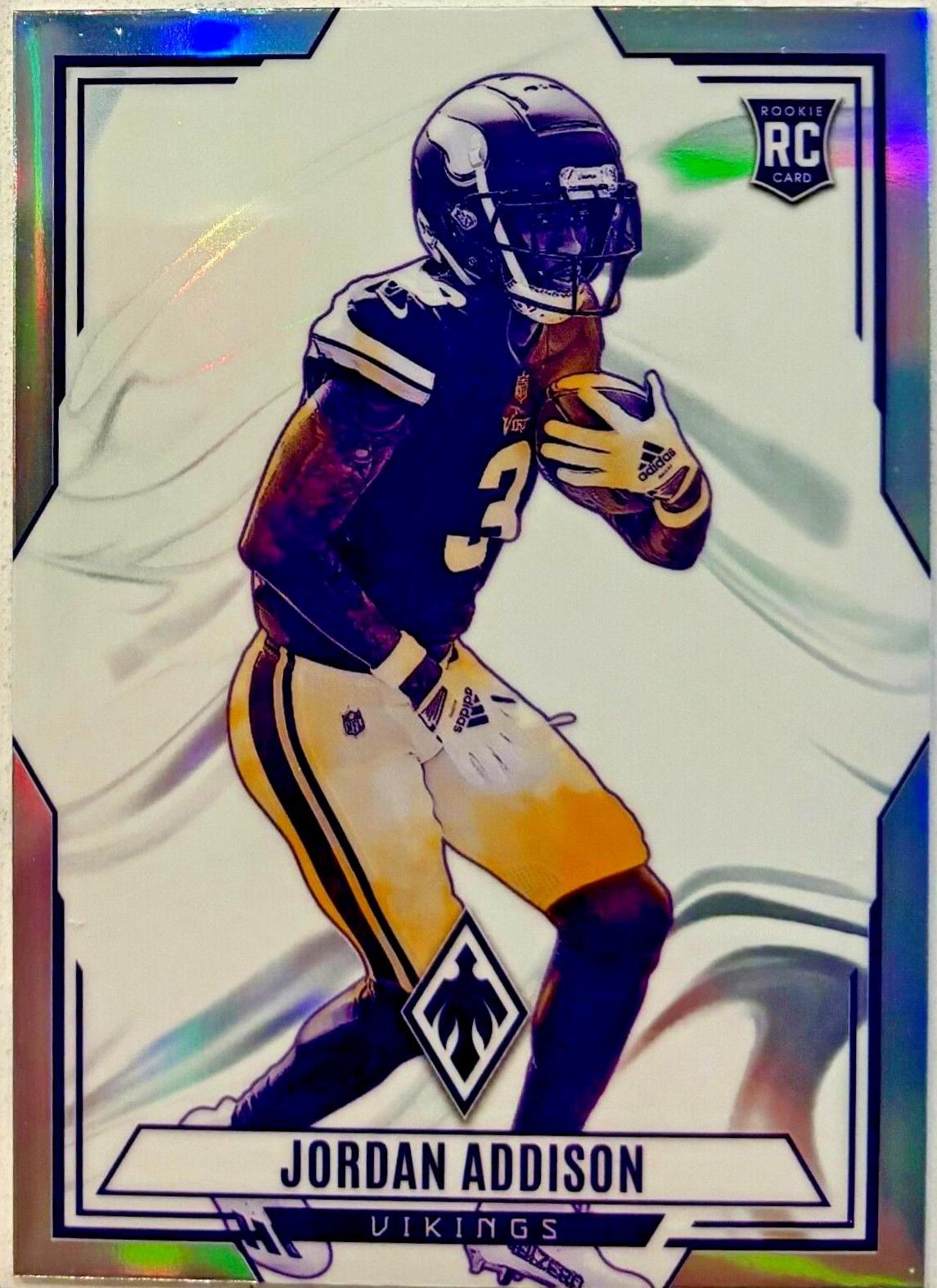 Jordan Addison #CON-14 Football Cards 2023 Panini Phoenix Contours