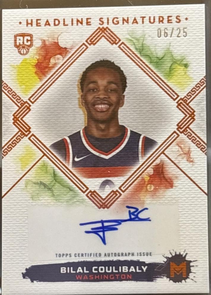 Bilal Coulibaly #HS-BC Basketball Cards 2023 Topps Motif Headline Signatures