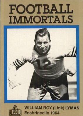 Link Lyman #73 Football Cards 1985 Football Immortals