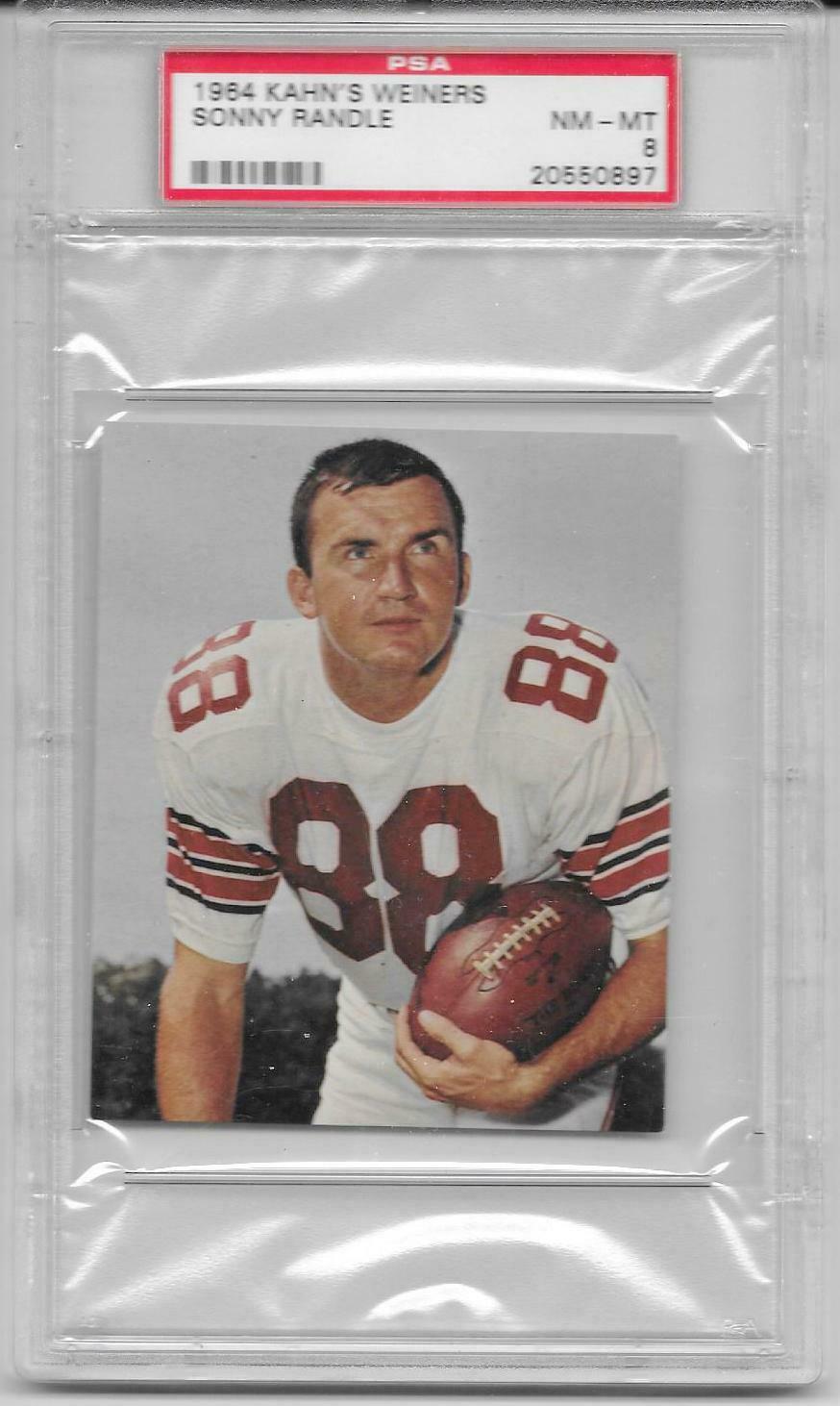 Sonny Randle Football Cards 1964 Kahn's Wieners