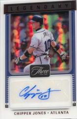 Chipper Jones [Red] #LS-CJ Baseball Cards 2022 Panini Three and Two Legendary Signatures Prices