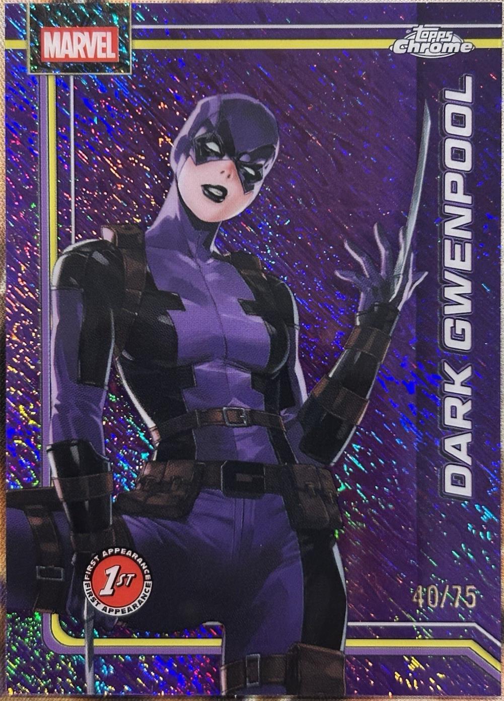 Dark Gwenpool Purple Shimmer Refractor