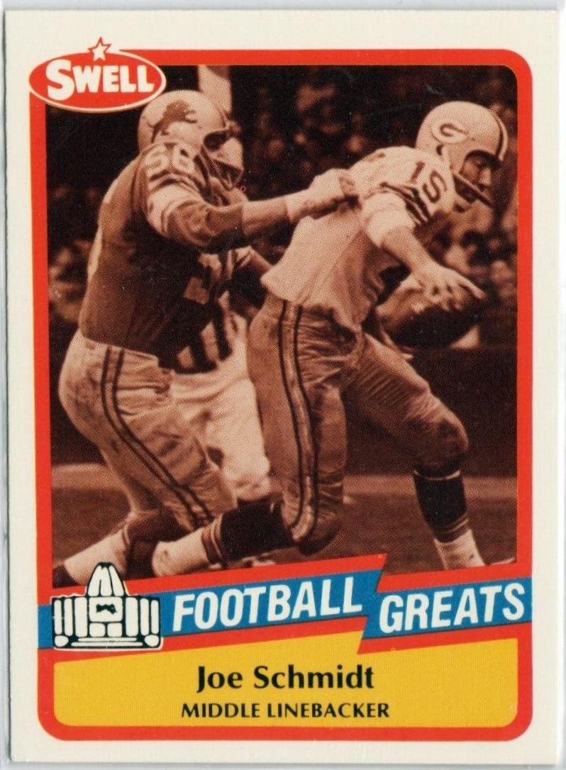 Joe Schmidt #89 1989 Swell Greats Football