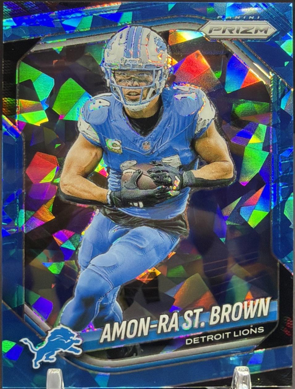 Amon-Ra St. Brown [Blue Ice] #187 Prices | 2025 Panini Prizm