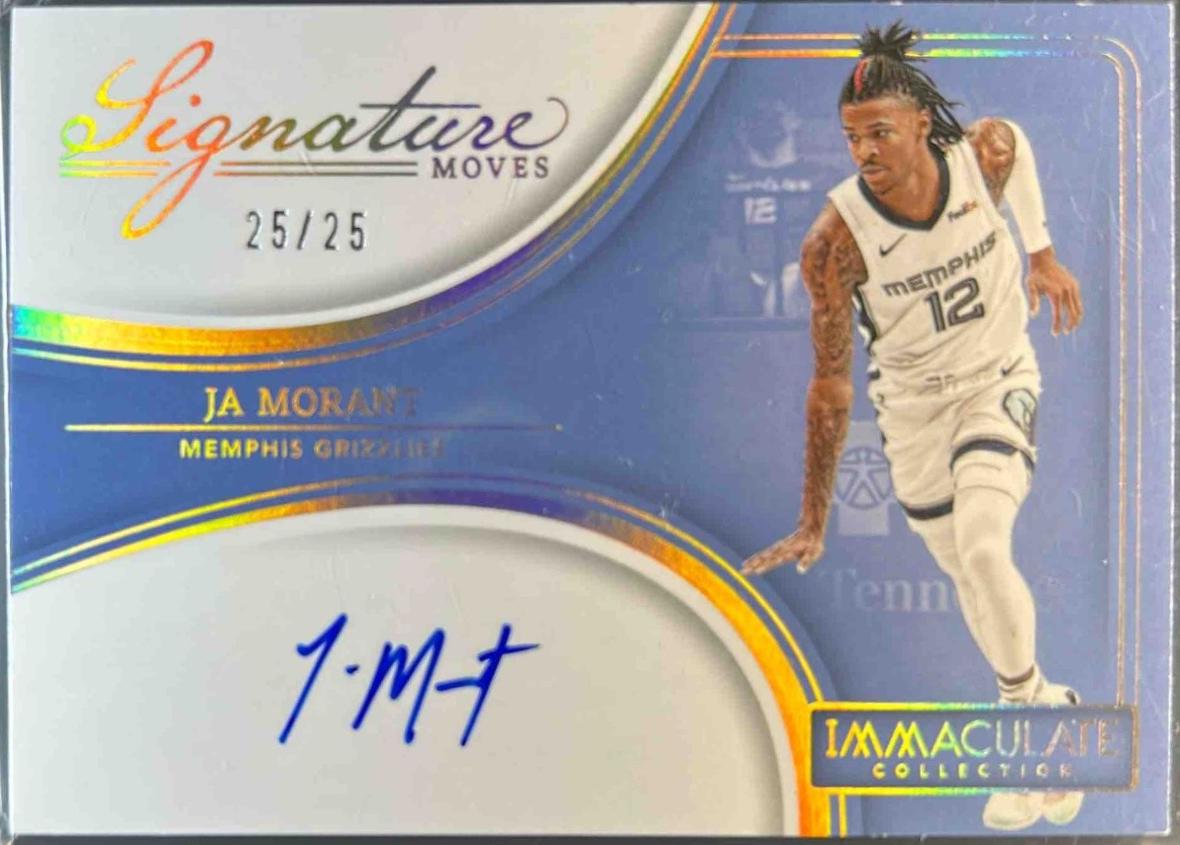 Ja Morant #7 Basketball Cards 2023 Panini Immaculate Signature Moves