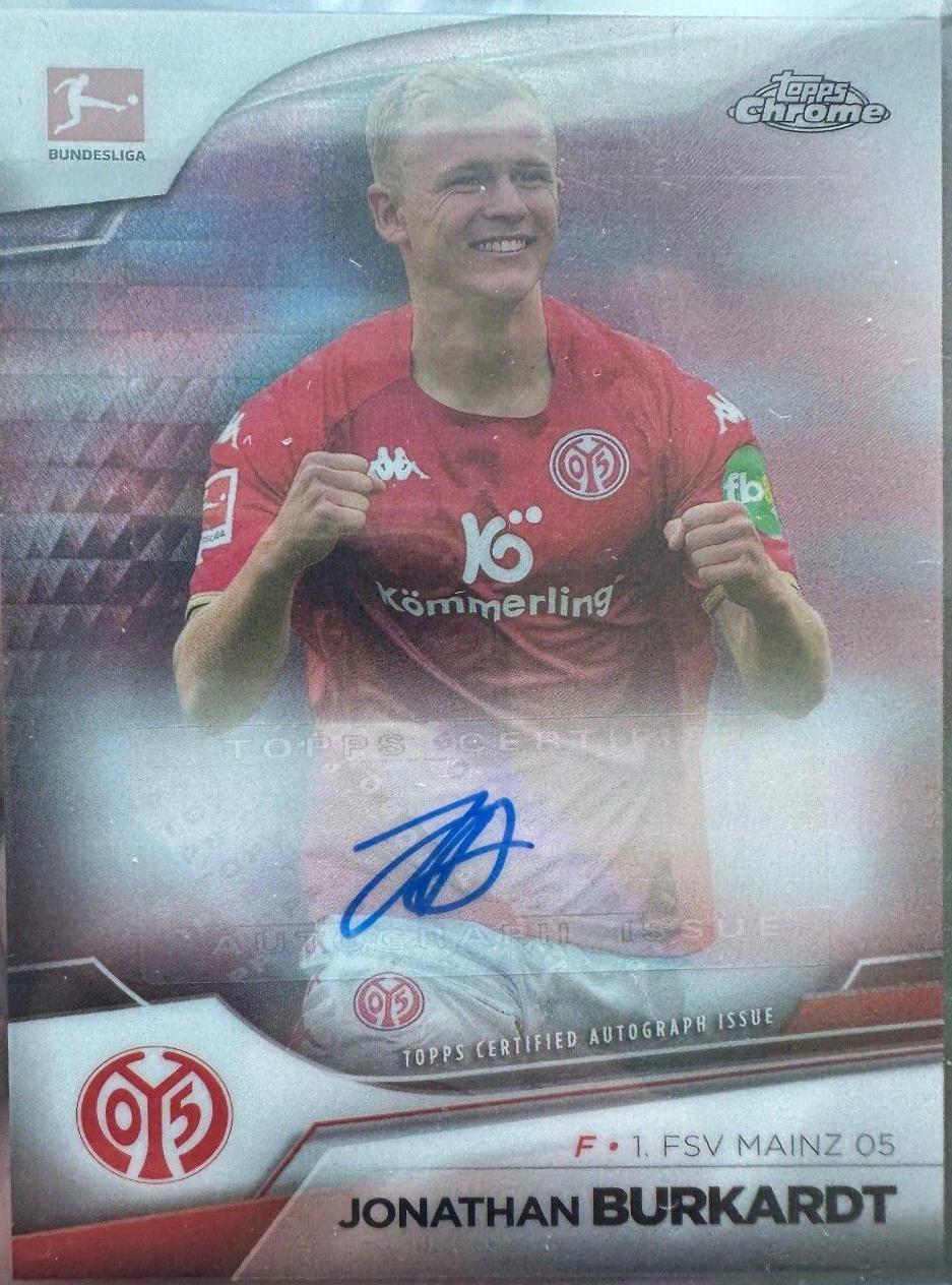 Jonathan Burkardt #BCA-JBU Soccer Cards 2022 Topps Chrome Bundesliga Autographs