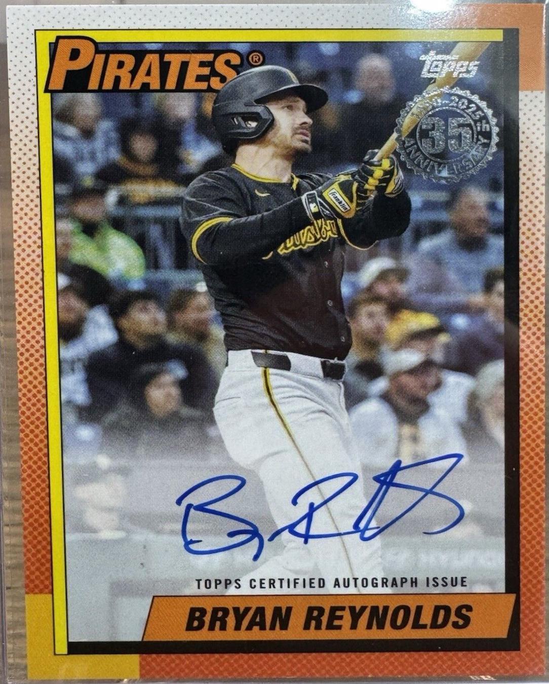 Bryan Reynolds #90A-BR Baseball Cards 2025 Topps 1990 Autograph