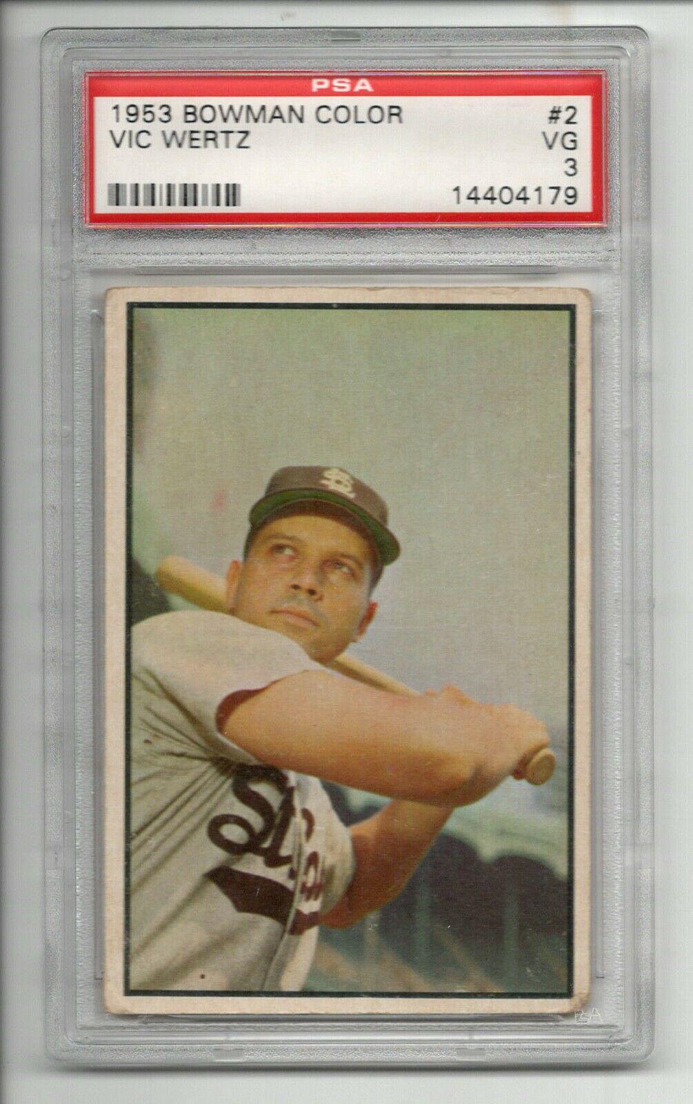 Vic Wertz #2 Baseball Cards 1953 Bowman Color