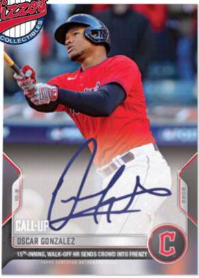 Oscar Gonzalez #1087A 2022 Topps Now Baseball