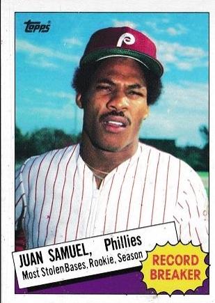 Juan Samuel #8 Baseball Cards 1985 Topps