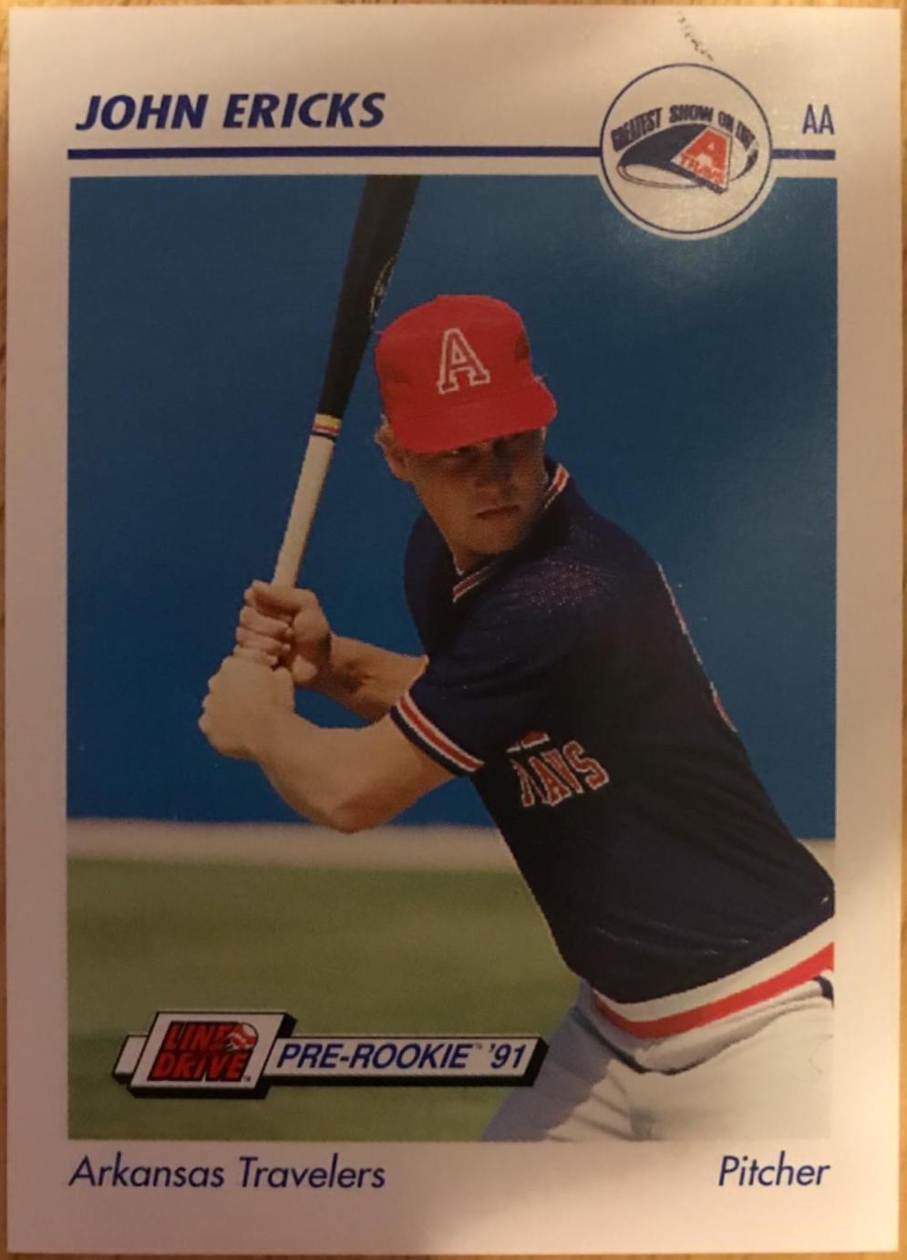 John Ericks #30 Baseball Cards 1991 Impel Line Drive Pre Rookie AA