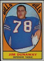 Jim Dunaway #21 Football Cards 1967 Topps
