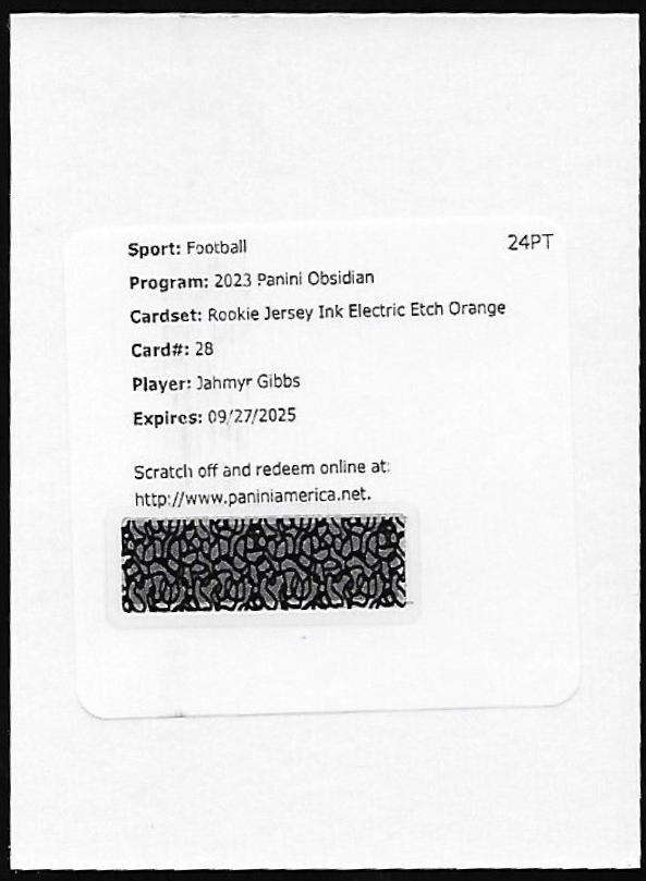 Jahmyr Gibbs [Orange Electric Etch] #28