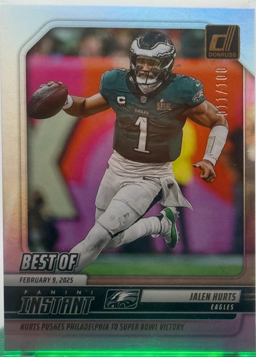Jalen Hurts [Holo] #INS-JHS Prices | 2025 Panini Donruss Best of ...