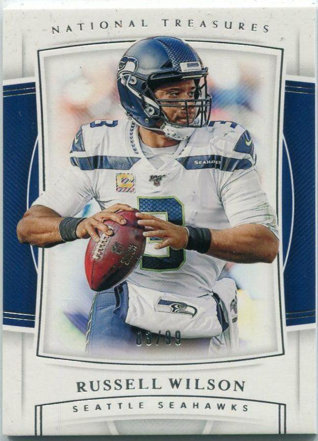 Russell Wilson #6 Football Cards 2019 Panini National Treasures