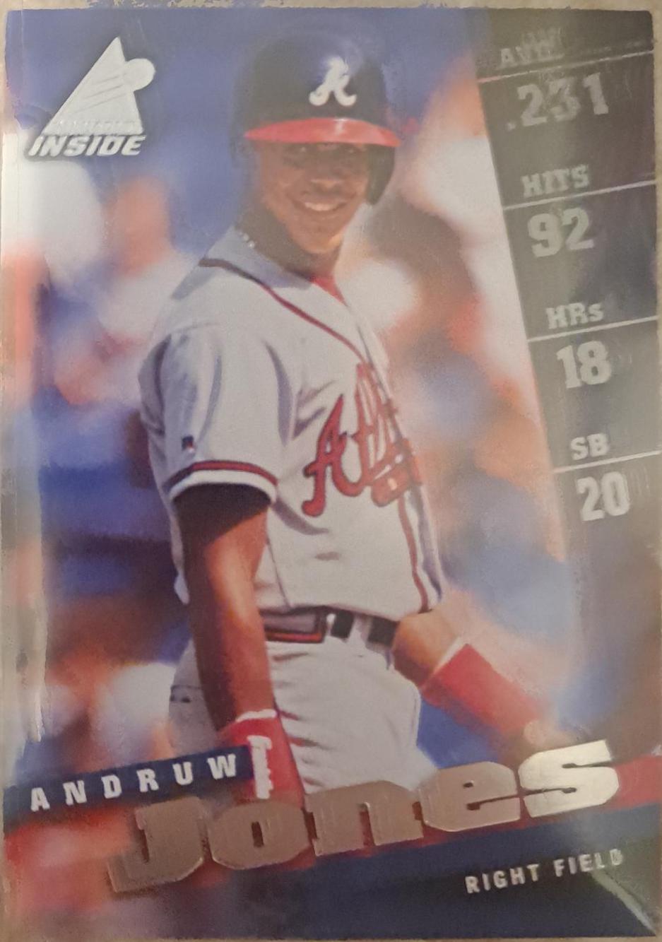 Andrew Jones #25 Baseball Cards 1998 Pinnacle Inside