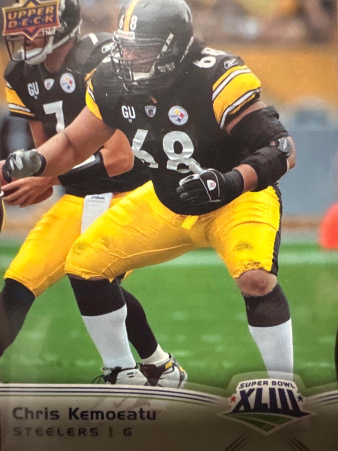 Chris Kemoeatu #10 Football Cards 2009 Upper Deck Super Bowl XLIII