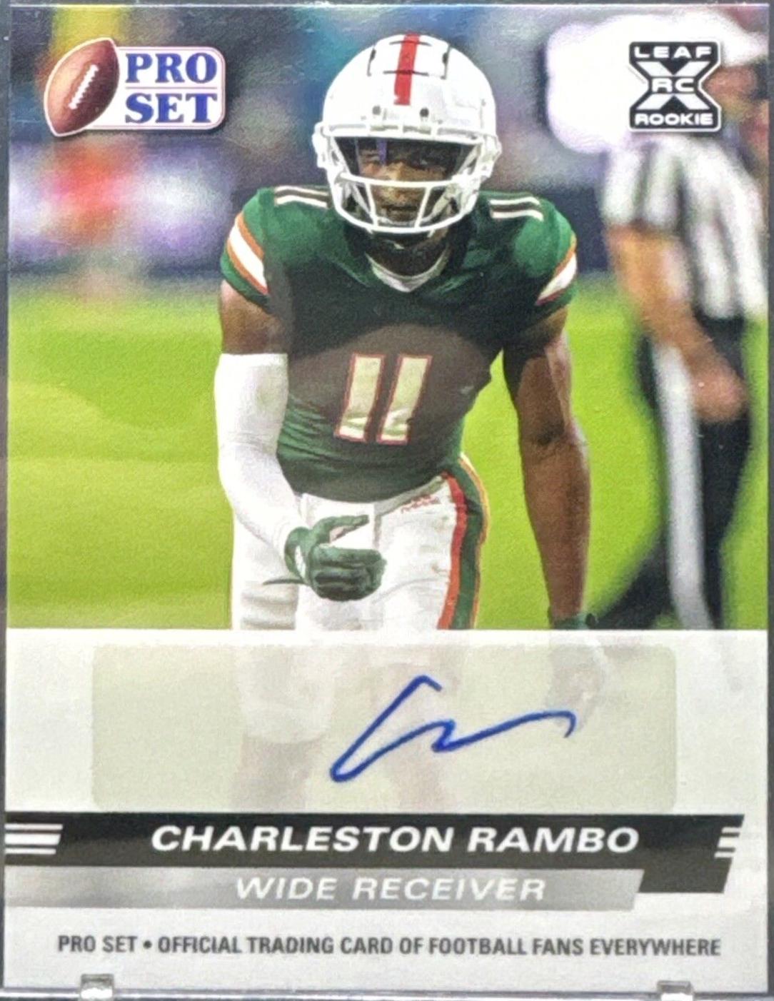 Charleston Rambo #PSA-CR1 2022 Pro Set Draft Autograph Football