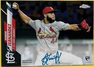 Junior Fernandez #RA-JFE 2020 Topps Chrome Baseball Rookie Autographs