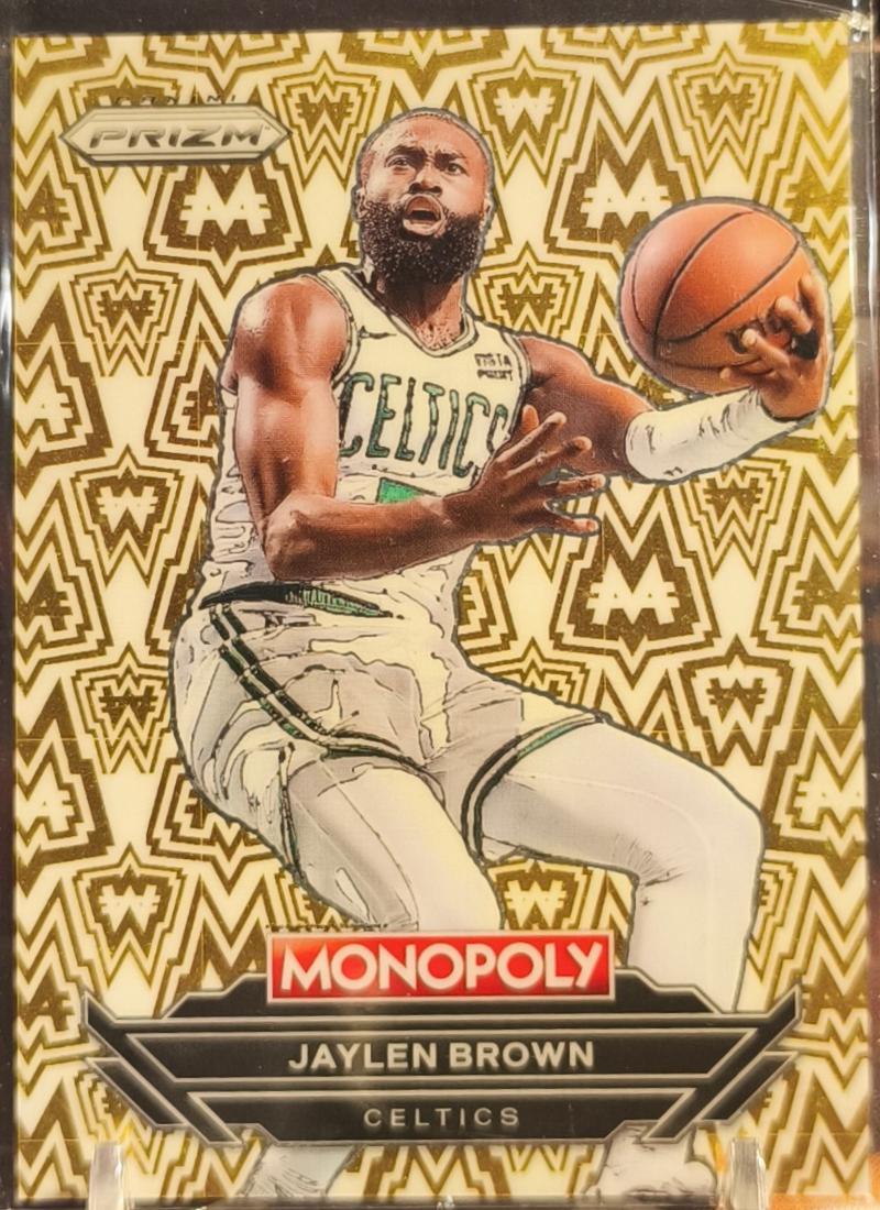 Jaylen Brown #W5 Basketball Cards 2024 Panini Prizm Monopoly Millionaire White