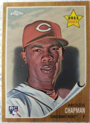 Aroldis Chapman #C117 Baseball Cards 2011 Topps Heritage Chrome