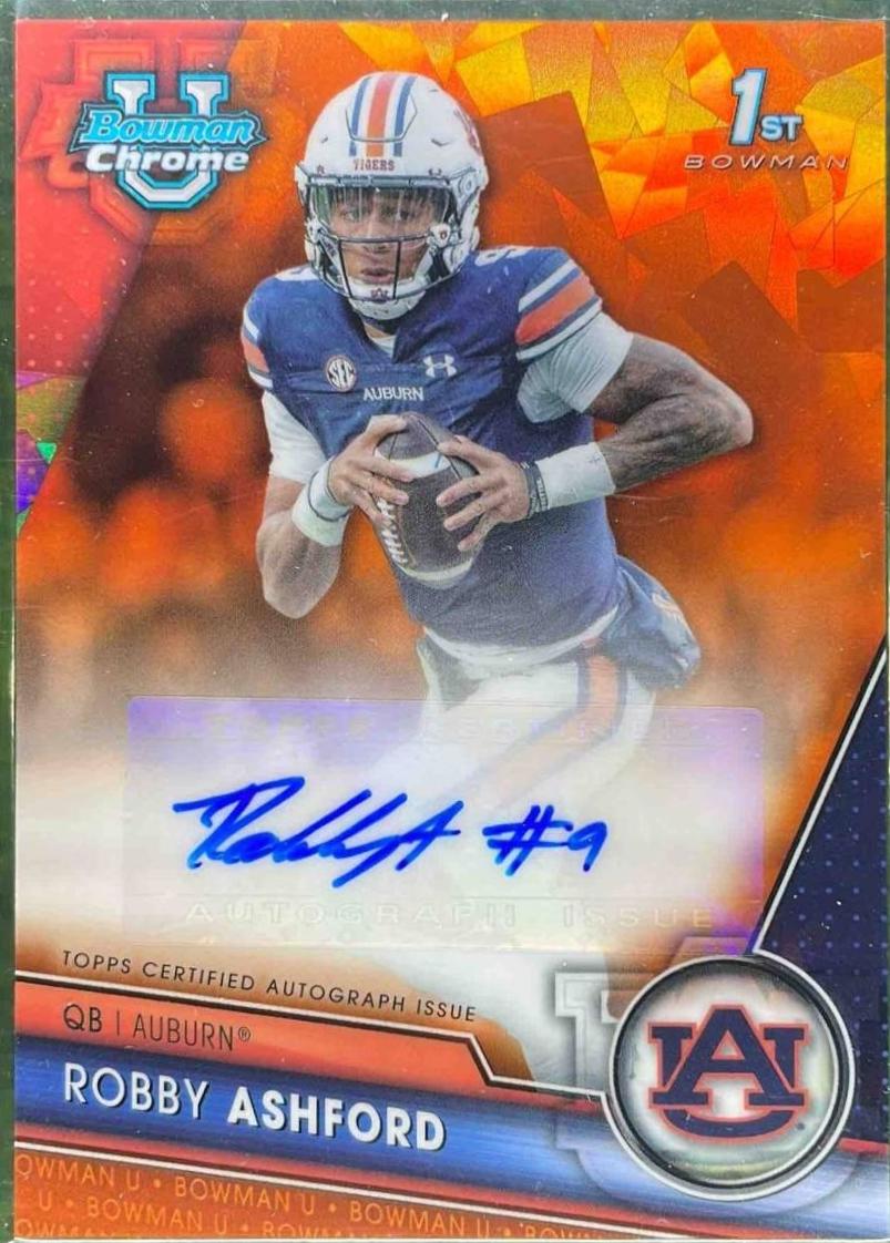 Robby Ashford #PA-RAS 2023 Bowman Chrome University Sapphire Prospect Autographs Football