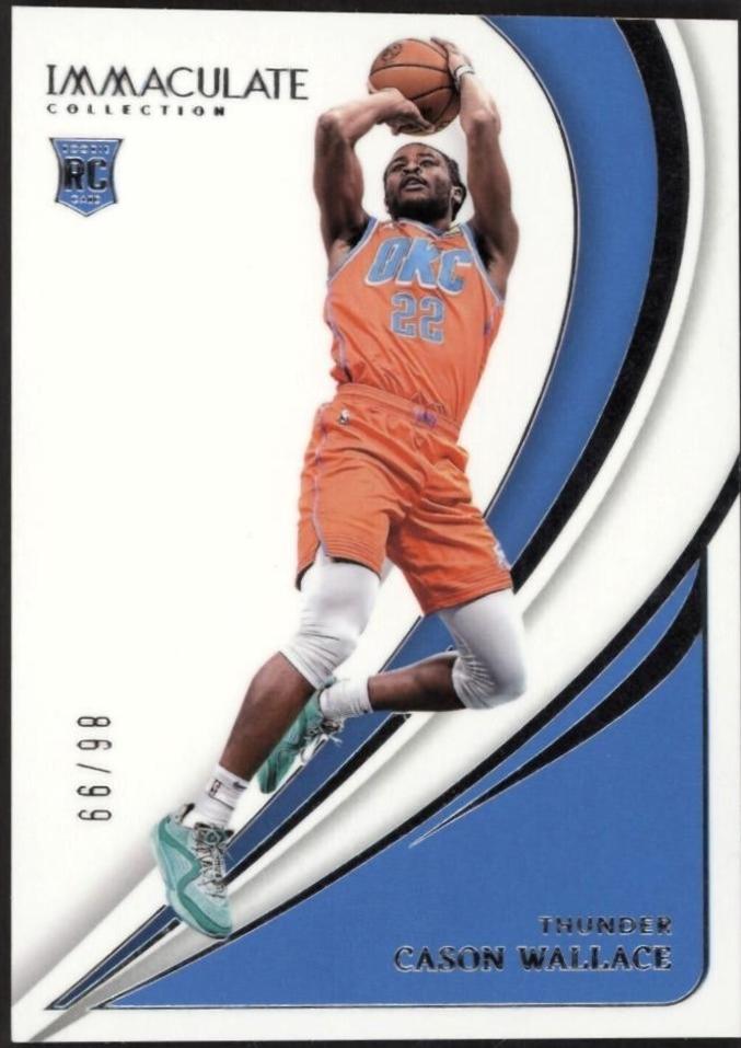 Cason Wallace #50 Basketball Cards 2023 Panini Immaculate